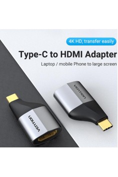 Đầu chuyển USB Type C to HDMI hỗ trợ 4K@60Hz Vention - TCAH0
